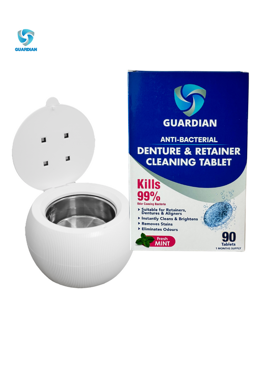 COMBO OFFER- Guardian Ultrasonic Cleaner + Denture & Retainer Cleaning Tablets
